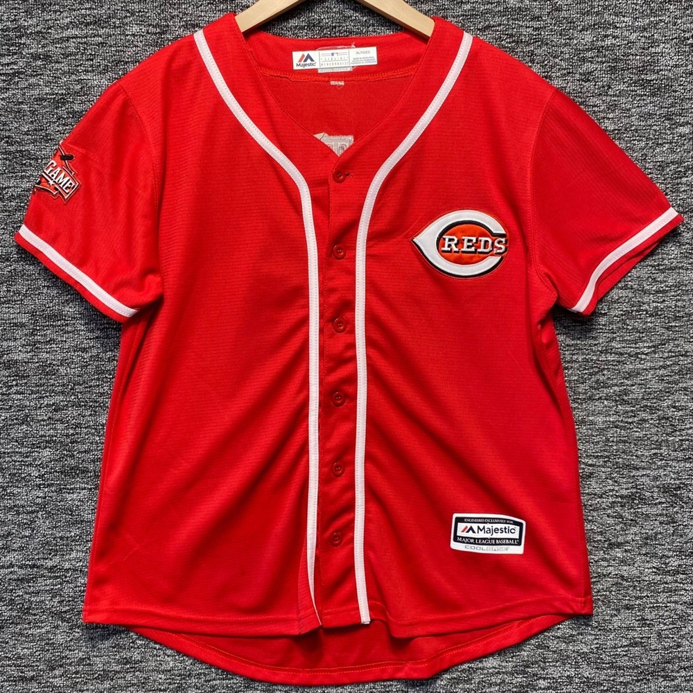 Majestic Joey Votto Cincinnati Reds Jersey Mens XL Red 2015 All Star Game Patch
